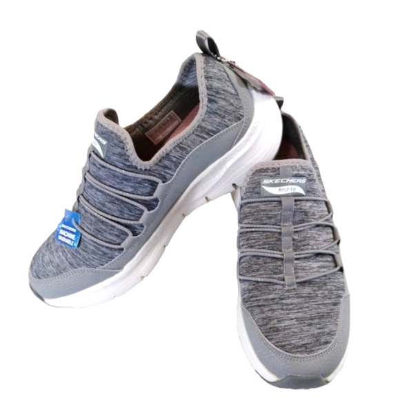 Skechers Air Cooled Arch Fit‎ Rainbow View Gray NWT Women's Size 6.5W US - Picture 1 of 11